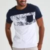 Pier One Camiseta Estampada - Navy/White