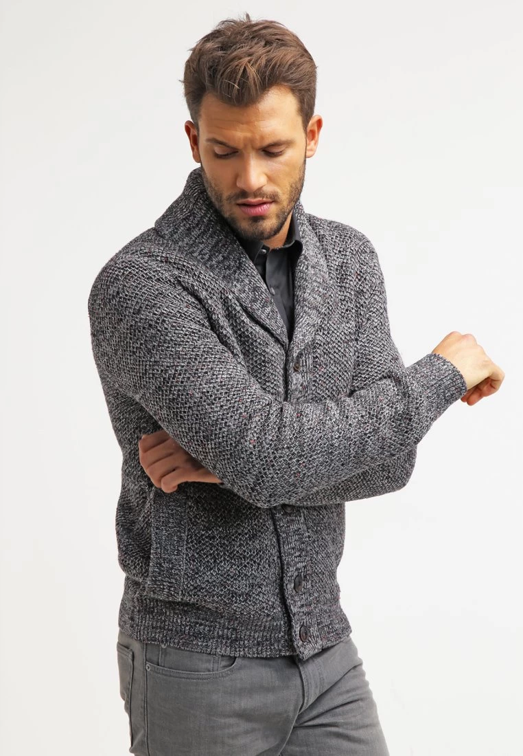 Pier One Chaqueta De Punto - Dark Grey Melange 3 Pier One Chaqueta De Punto - Dark Grey Melange