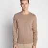 Pier One Basic Crewneck - Jersey De Punto - Mottled Beige