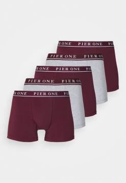 Pier One 5 Pack - Culotte - Bordeaux/Mottled Grey