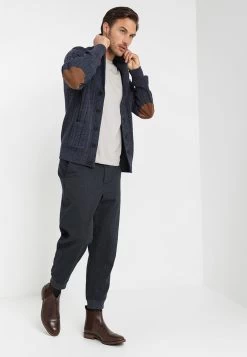 Pier One Chaqueta De Punto - Mottled Blue -Tienda De Hombres Con Estilo d17f40ae001b4e2981eec2ae918e2041