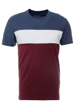 Pier One Camiseta Estampada - Bordeaux / Dark Blue -Tienda De Hombres Con Estilo d46de368a5e64dda9995710ec9cb589c