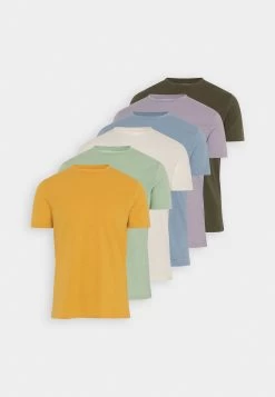 Pier One 7 Pack - Camiseta Básica - White/Yellow/Lilac -Tienda De Hombres Con Estilo d619b979bff1421ca3c2dca88f3e6305