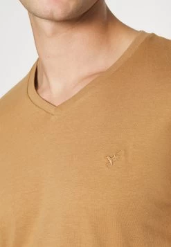 Pier One V Neck Bird Tonal 3 Pack - Camiseta Básica - Light Brown/White/Dark Blue -Tienda De Hombres Con Estilo dbb41cfafe134396801079ad8aaa0b0b