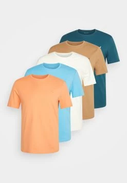 Pier One Unisex 5 Pack - Camiseta Básica - Off-White/Tan/Orange -Tienda De Hombres Con Estilo dc4773aca5d7482f93de53f2692e5c29