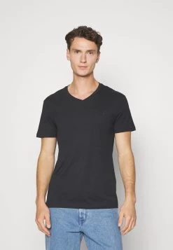 Pier One V Neck Bird Tonal 3 Pack - Camiseta Básica - Light Brown/White/Dark Blue -Tienda De Hombres Con Estilo e08d0778ecd941aa94fa4e322df34f7c