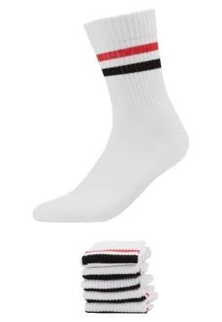 Pier One 5 Pack - Calcetines - White/Red/Black -Tienda De Hombres Con Estilo e50279bdcd95412aaf67674d8acc3e02