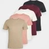 Pier One 5 Pack - Camiseta Básica - White/Beige/Bordeaux -Tienda De Hombres Con Estilo e6daffffaf7146419f6e19248e6b0262