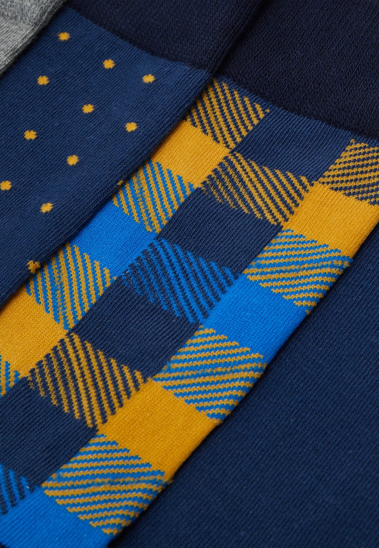 Pier One 5 Pack - Calcetines - Yellow/Dark Blue/Grey 5 Pier One 5 Pack - Calcetines - Yellow/Dark Blue/Grey - Imagen 3