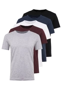 Pier One 5 Pack - Camiseta Básica - Mottled Bordeaux/White -Tienda De Hombres Con Estilo f3311ca65bb04406b4483c68855855c6