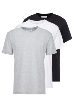 Pier One 3 Pack - Camiseta Básica - White/Black/Light Grey -Tienda De Hombres Con Estilo f785e71fb58e4e639608a247ef343f6c