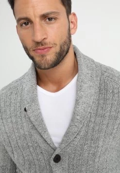 Pier One Chaqueta De Punto - Mottled Dark Grey -Tienda De Hombres Con Estilo fc2bf2dcaa854c1e80502313f108c3f9