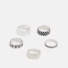 Pier One 5 Pack - Anillo - Silver-Coloured -Tienda De Hombres Con Estilo fc3926f0e1e341beb8f9300523b0deb6
