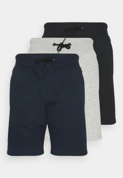 Pier One 3 Pack - Shorts - Black/Mottled Light Grey/Dark Blue -Tienda De Hombres Con Estilo fd1d6a00272c4d8db0cdbce1e6cd9d7c